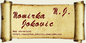 Momirka Joković vizit kartica